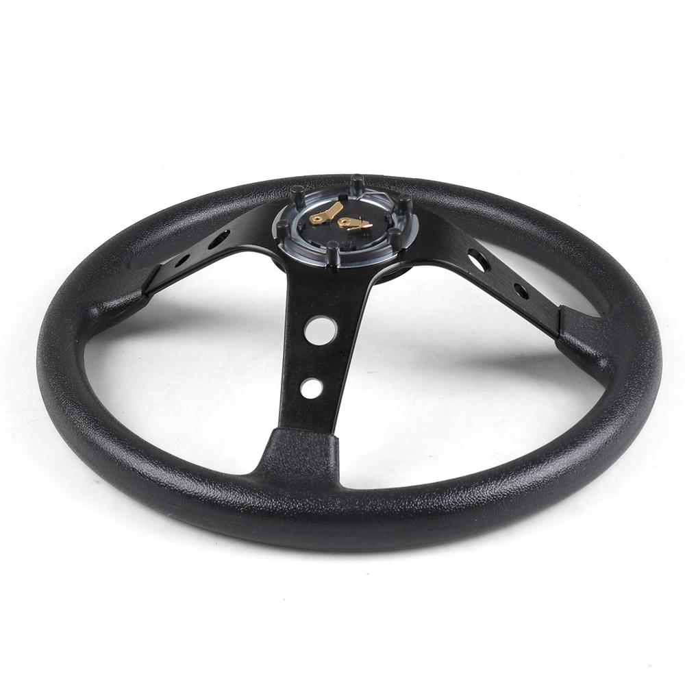 14inch 350mm PU Leather Car Racing Steering Wheel Aluminum Alloy Deep Dish Sport Drifting Universal Wheel