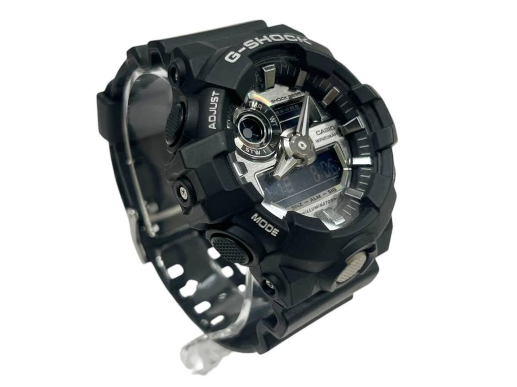 CASIO Quartz Watch with Full Auto G-SHOCK GA-710 Analog-Digital Calendar, Black, Men's/028
