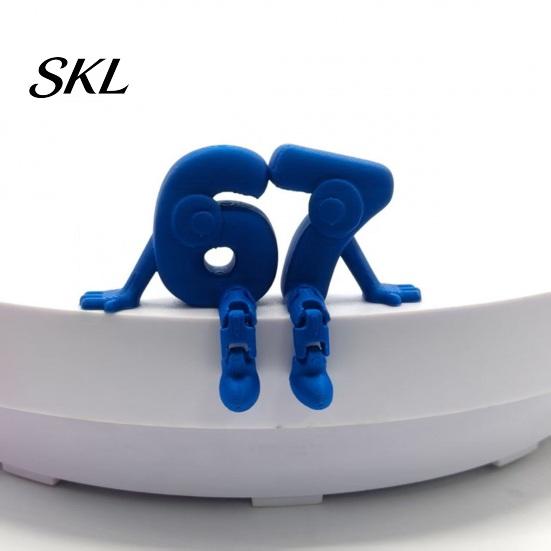 One-piece Integrated Molding Figure 3D Printed Movable Joint Number 6 & 7 Figurine Ornaments, Desktop Art Sculpture, Decorative Ornament Digit Statue,