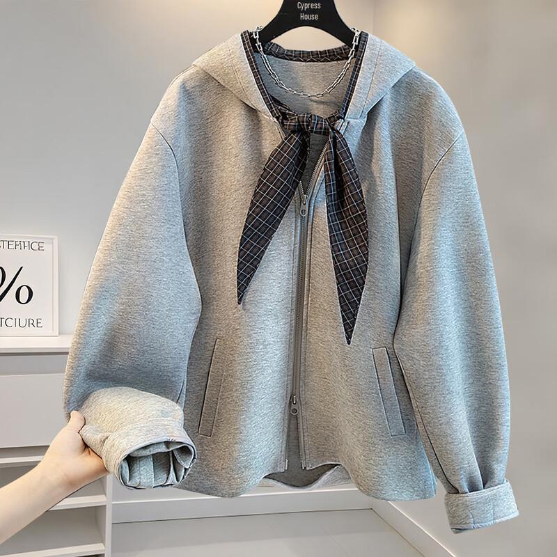 

Silkbay Women s Loose Hooded Long Sleeve Jacket M