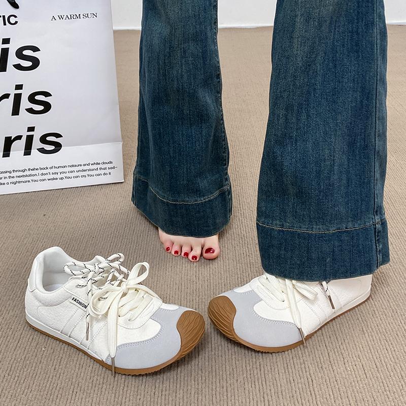 Fashion CRLAYDK Women's Fashion Sneakers Lace Up Yellow Casual Lace up Tennis Flat Shoes Walking Girls Street Style Sports Trainers