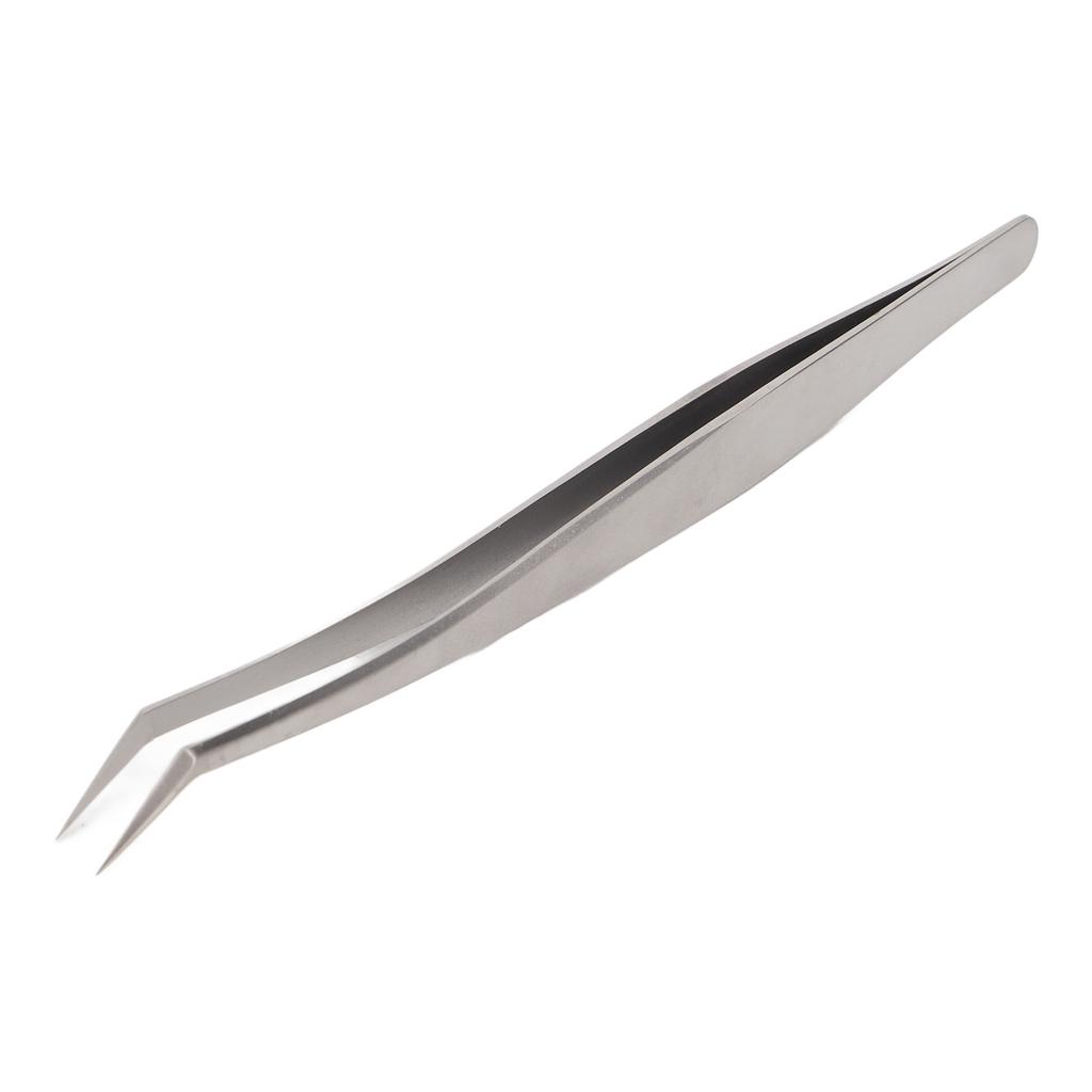 Wimpernverpflanzung Pinzette Edelstahl Hochpräzise Anwendung Wimpernverlängerungs-Pinzette für Maniküre Silber Kurz