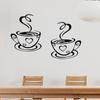 Mural Decal Kitchen Restaurant Wall Decor Art Vinyl Cafe Tea Wall Stickers Coffee Cups Stickers