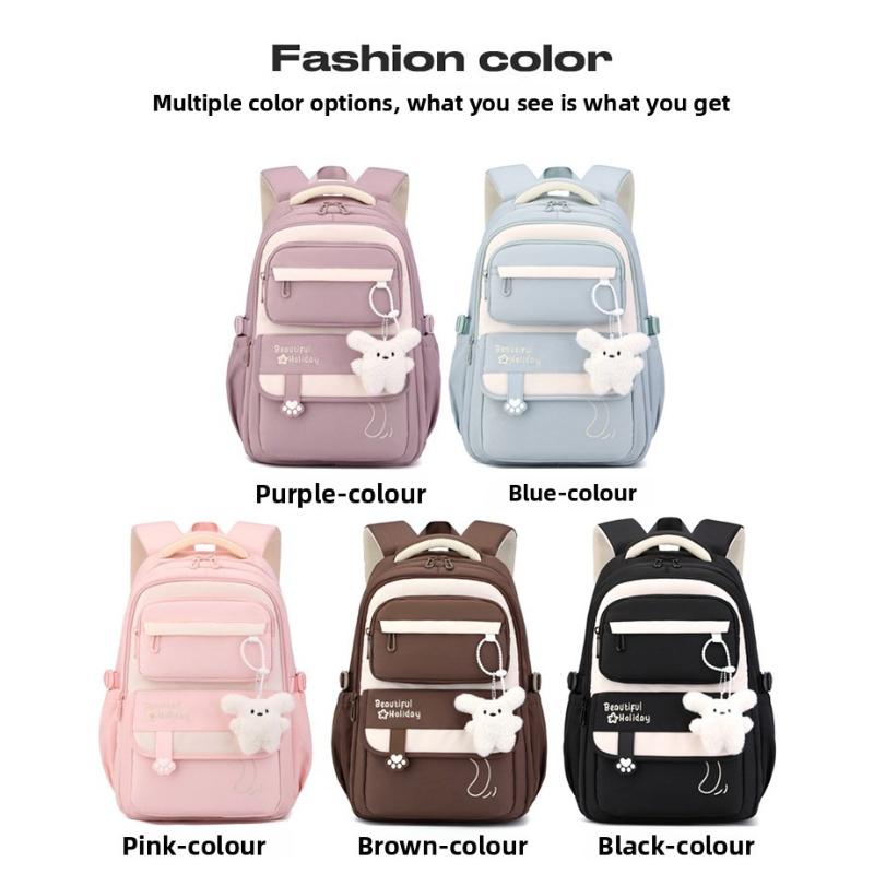 Middle School Backpack for Girls Large Capacity Bookbag Lightweight Fashion Student Backpack Simple Modern School Bags for Teens