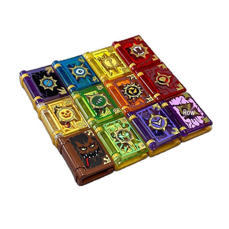 Bloki budulcowe małych cząstek: Minifigurka Otwierana Książka Magiczna 24324 & 24093