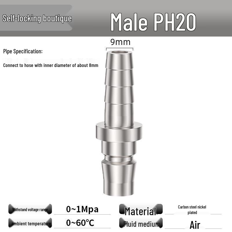 C-type Self-locking Pneumatic Quick Connector - Air Hose & Air Gun Male/Female Quick Connect Plug Accessories