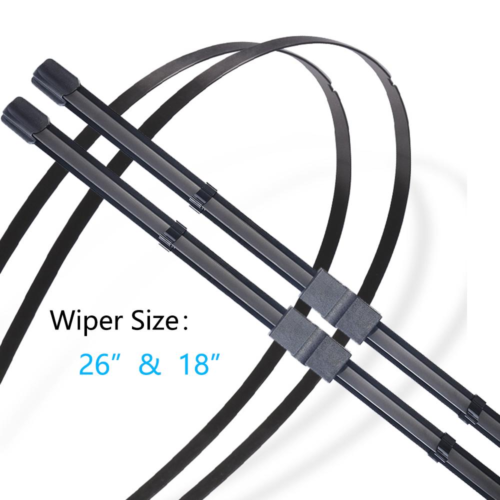2x For BMW 5 Series F10 F11 F07 2010 2011 2012 2013 2014 2015 2016 Boneless Frameless Front Wiper Blades Rubber Car