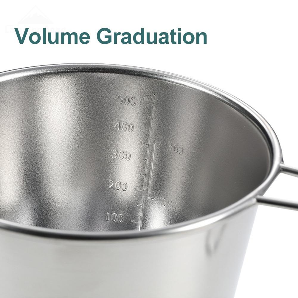 600ml/20.29oz Stainless Steel Sierra Cup Silver Deep Sierra Cup Durable Sierra Cup  Outdoor Camping