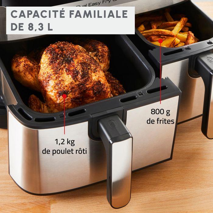Moulinex Dual Easy Fry &; Stainless Steel Grill, Air Fryer &; Grill, 2 Drawers, EZ905D20