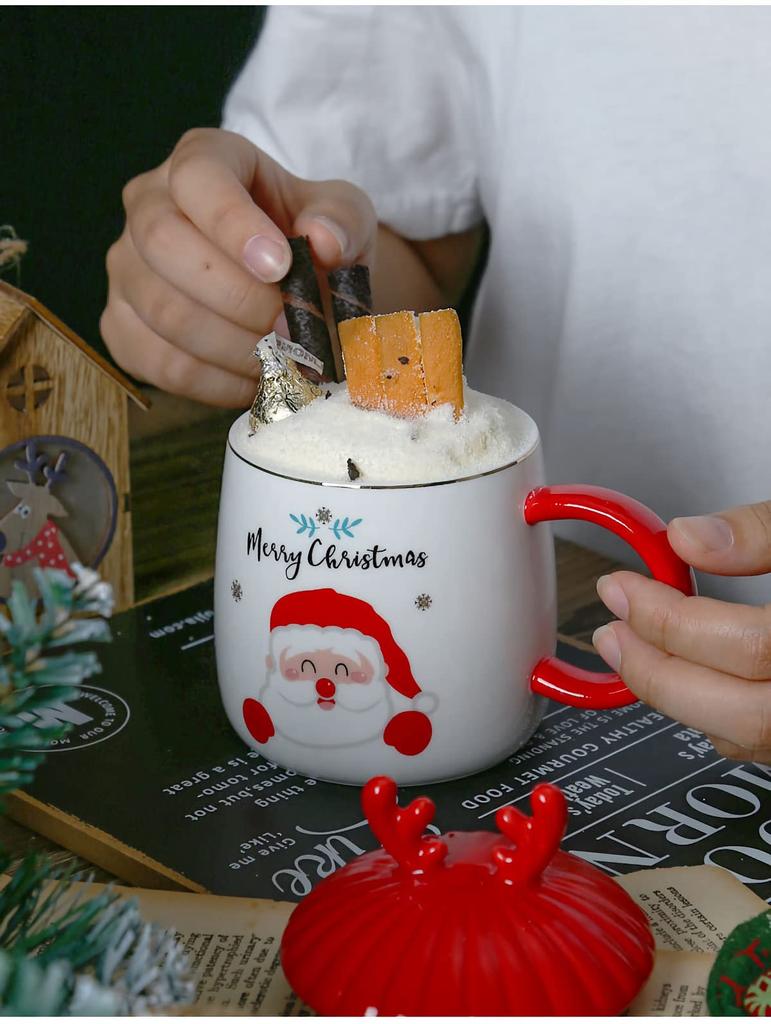 Limited Santa Claus Christmas Coffee Cup Gift Stylish Birthday Cute Carry Bag and Box Included [Christmas Edition] Set, Mug, Gift,