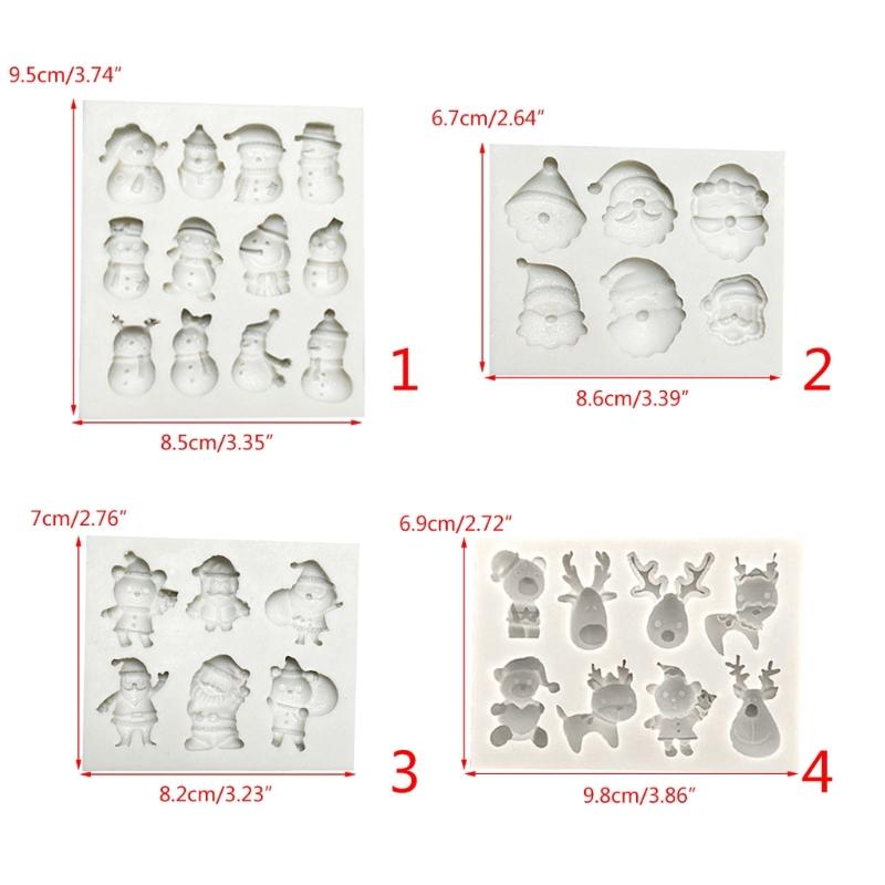Chocolate Mold Christmas Series Silicone Material for Kitchen DIY Cookie Fondant