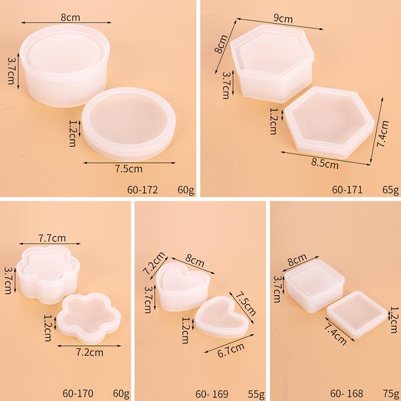 Storage Box Hexagon Shape Resin Silicone Mould Jewelry Making Diy Tools