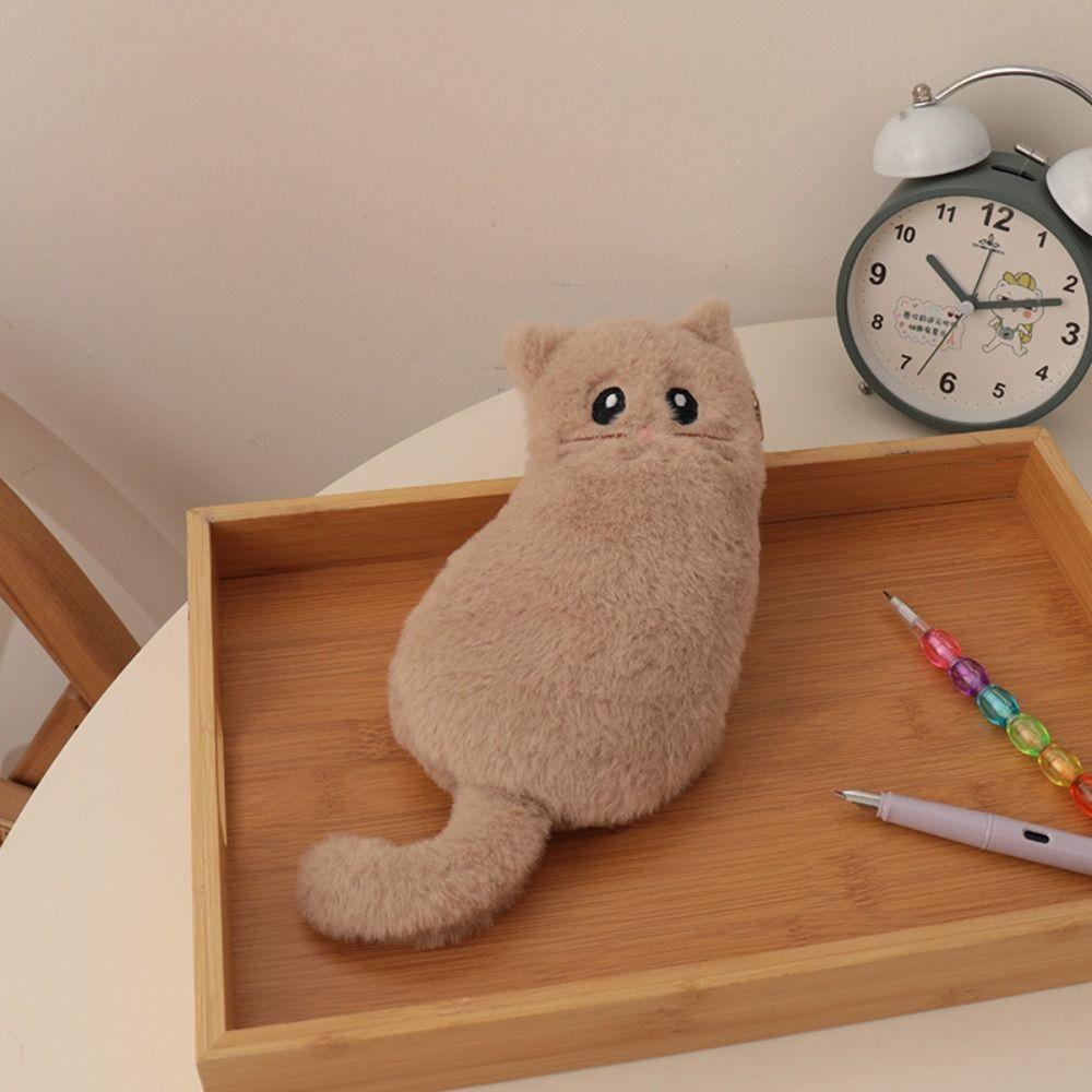 Kawaii Stationery Storage Bag Funny Cat Plush Cat Stationer Bag School Supplies