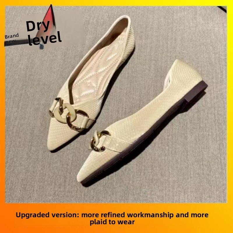 Style Ladies Flat Shoes With Breathable Pu Upper For Casual Daily Wear
