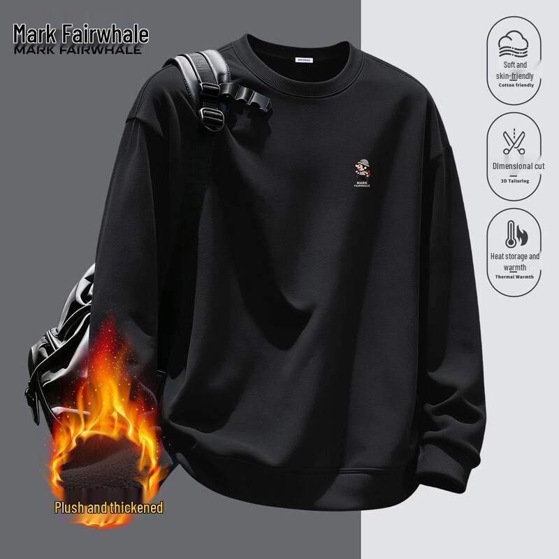 Mark Fairwhale Men's Winter Fleece-Lined Crewneck Sweatshirt
