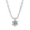 Women's S925 Sterling Silver Sparkling Cauliflower Moissanite Necklace Six-Prong Minimalist Luxury Fashion Clavicle Chain