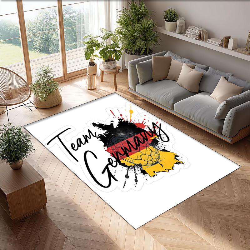 Germany national football team Printed Flannel Area Rug Non Slip Soft Polyester Floor Carpet Indoor Decor Mat for Bedroom Living Room Sofa