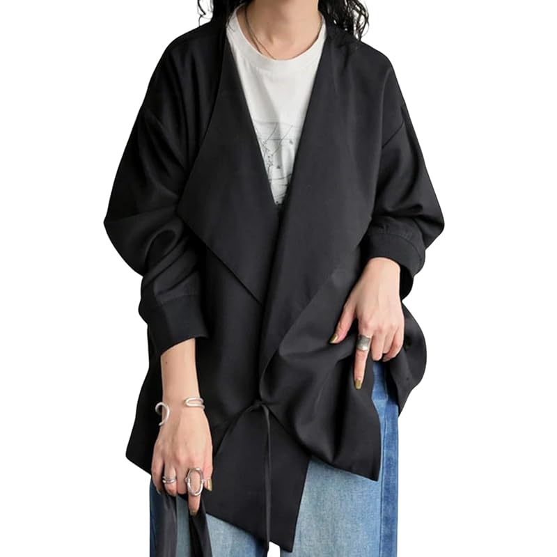 

[antiqua] Antica design color jacket ladies outer PK-01311 Onesize 05 black