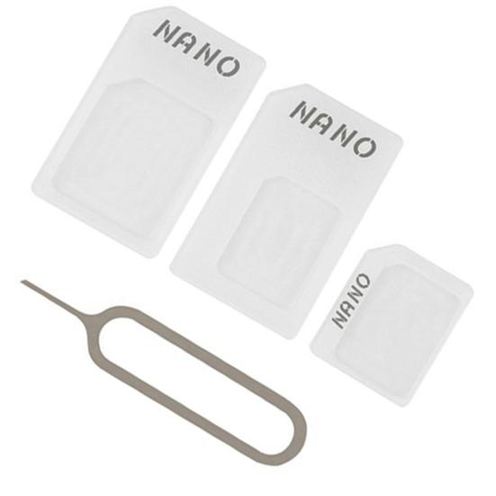 3 v 1 NanoSIM karta na Micro SIM kartu na Standardní SIM kartu Adaptér Konvertor