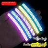 20 Strips Rainbow Bicycle Wheel Reflective Stickers Waterproof High Brightness For Night Bike Riding Safety