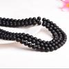 5A Quality Black Polish Matte Onyx Agates Round Beads 15" Strand 4 6 8 10 12 14 MM Pick Size For Jewelry Making