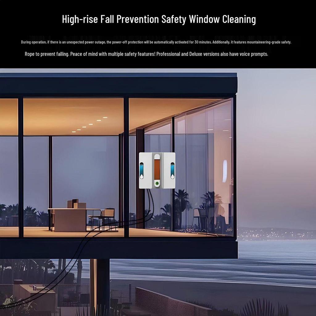 2025 Electric Glass Window Cleaning Robot with 4 Water Sprays - Automatic High-rise Household Tool
