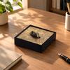 Square Wooden Storage Box Sturdy with Raised Edges for Entryway Table