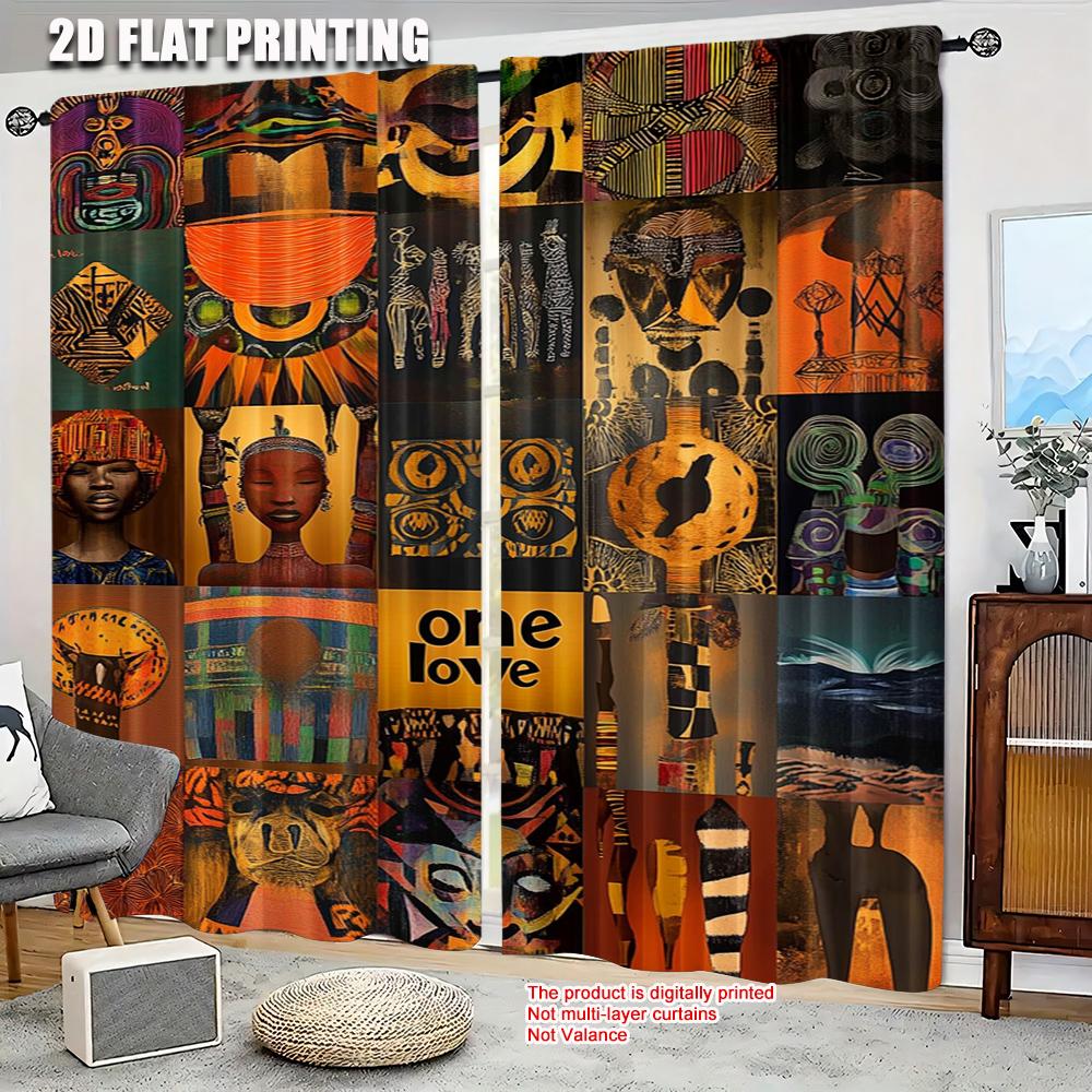 2pc, Curtains Black Women 2 Polyester,Without Electricity summer party decorations Applies to Holiday Family Party Decorations