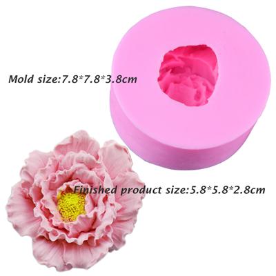 Large New Peony Candle Wax Silicone Soap Molds Fondant  Handmade Clay Resin Plaster Mold Decorating Home DecorM2441 Wedding