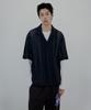 NUAKLE Punched Crochet Shirt_Navy