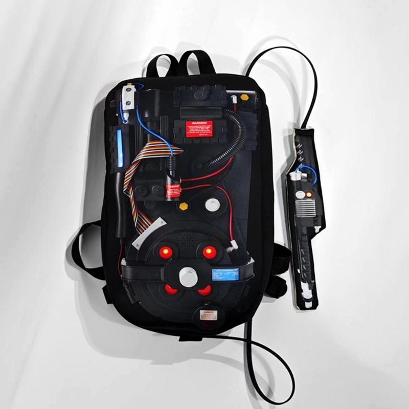 Kids Children Ghostbuster Costume with Protons Pack Accessory Ghostbuster Jumpsuit for Halloween Cosplay Party