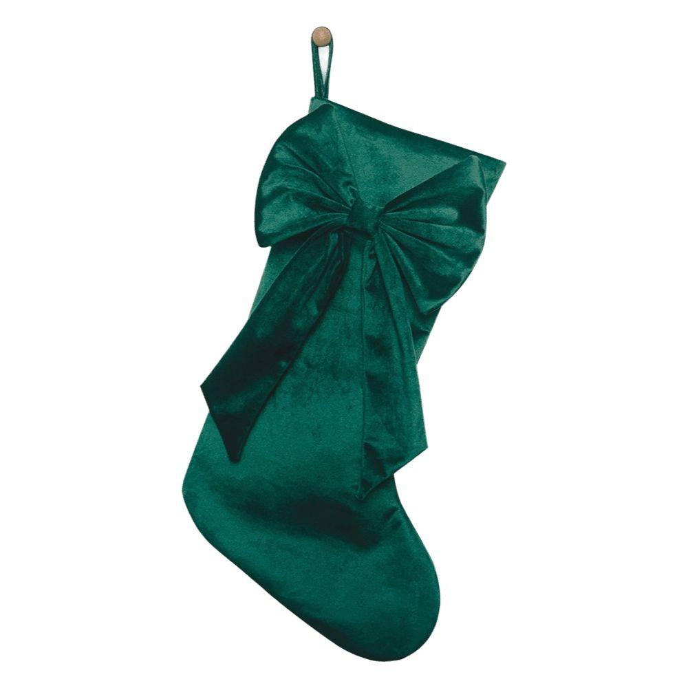 Bowknot Christmas Stockings Large Capacity Hanging Decoration Candy Bag  Christmas Tree Decoration