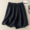 Women's Retro Wide-Leg Cotton Linen Pleated Pants - High Waist, Elastic, Casual and Artistic Summer Wear