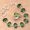Peridot Quartz Gemstone Women's Unisex Jewelry Bracelets & Rings 7-8''