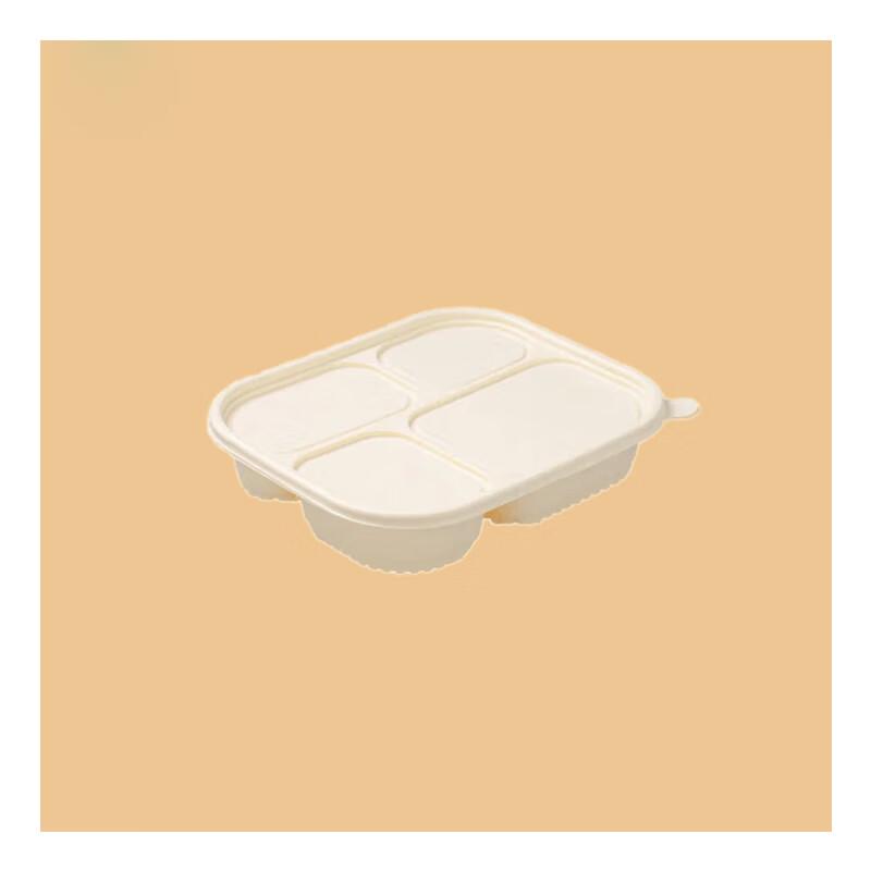 Biodegradable 4-Compartment Corn Starch Lunch Box