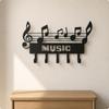 Wall-Mounted Key Holder Practical Musical Note Versatile for Entryway