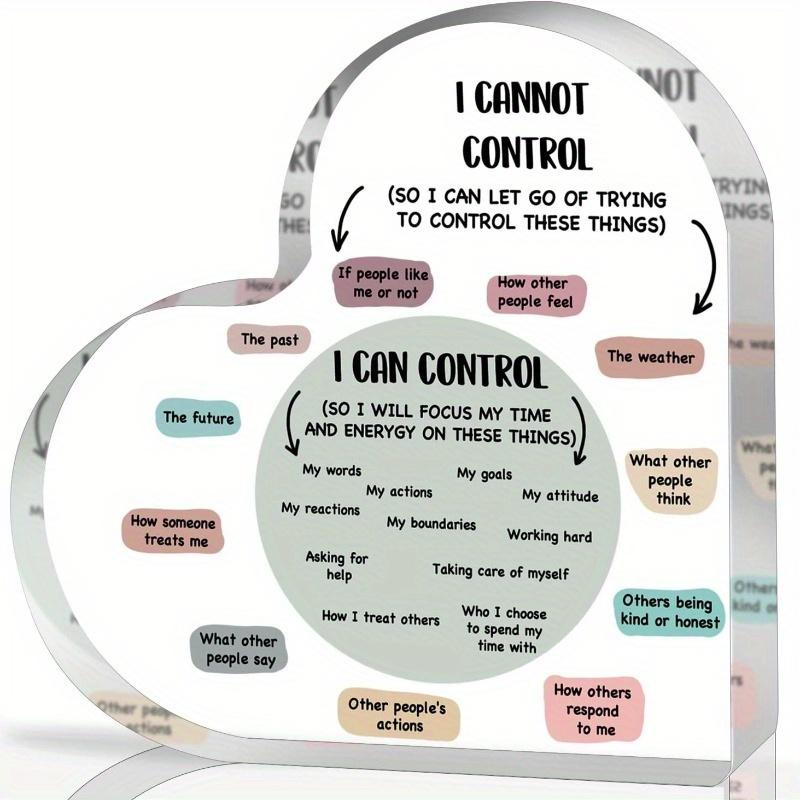 

Things I Can Control Heart - Mental Health Decor for Therapy & Counseling Spaces чистый