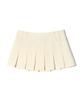 Yuhee Belt Pleats Mini Skirt Cream