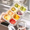 Food Storage Box with Lid And Handle Transparent Snack Organizer Moisture-proof Kitchen Container for Nuts Candies Biscuits Dried Fruits