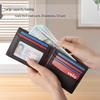 Men's Carbon Fiber Texture Bifold Wallet with Multi-Card Slots