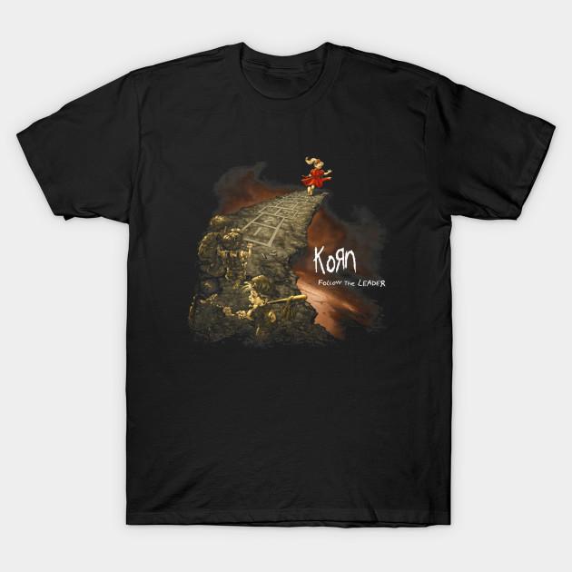 

Men Black Print T-shirt Korn No-Cut Transfer Paper Print Cotton Tshirt 3XL чорний