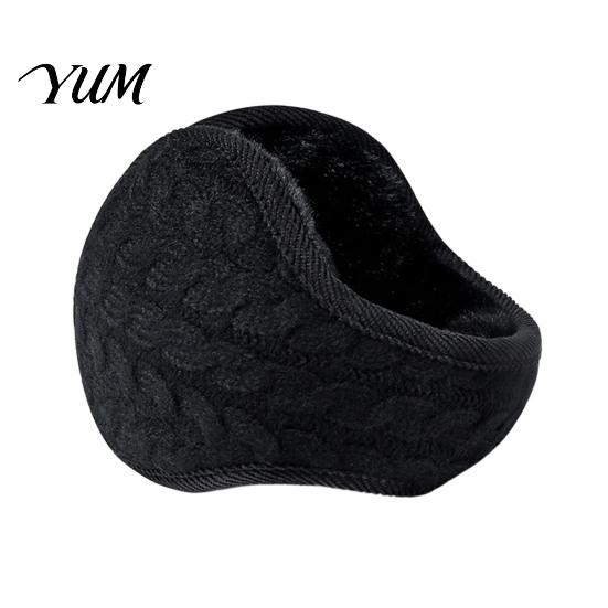 Soft Plush Ear Covers Winter Muffs for Women Men, Foldable Earmuffs with Thickened Protection Cover Lining, Knit Thermal Warmers Outdoor Sports
