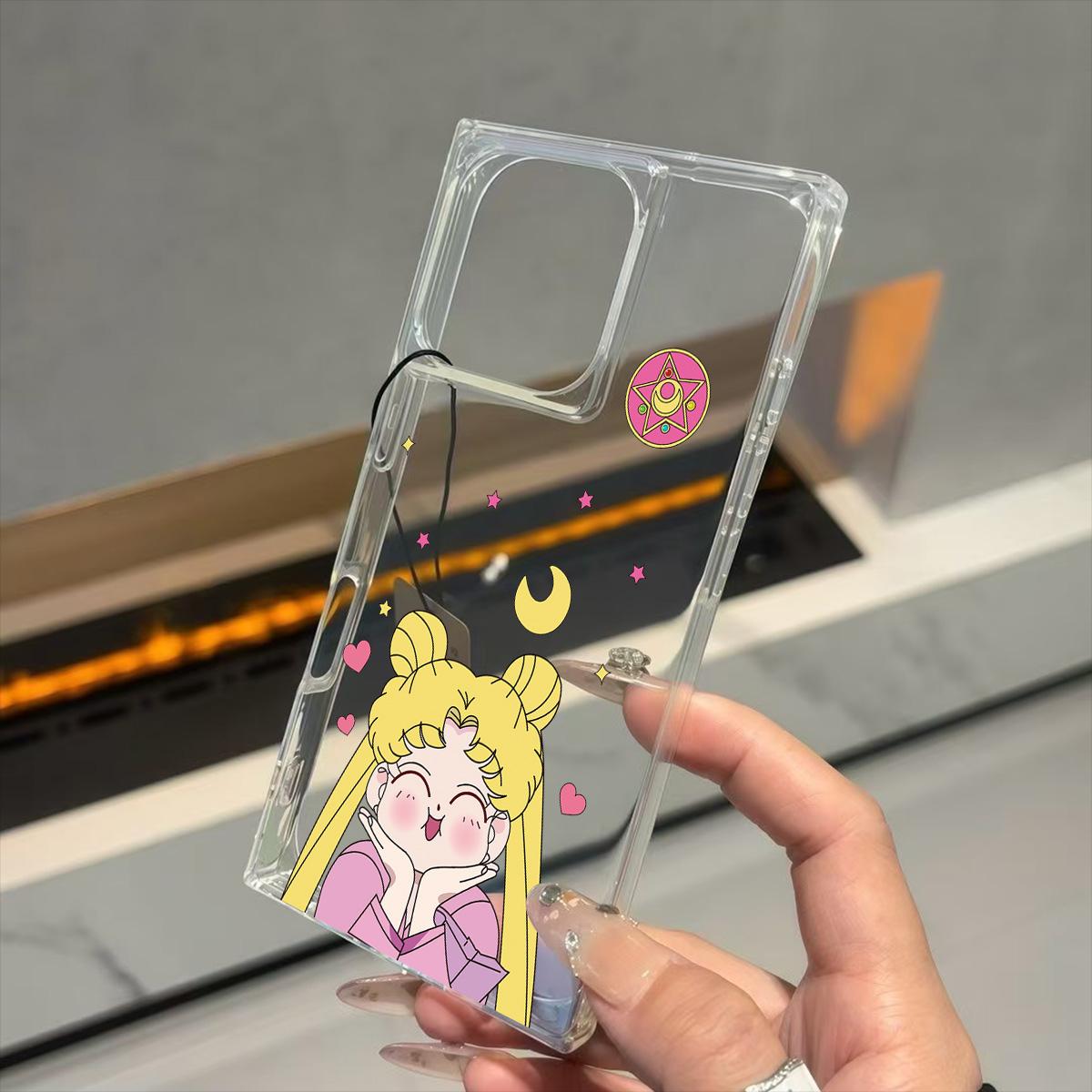 

Clear Square Back Tube Case Protection For iPhone 14 Pro Max 15 Plus 11 12 16 ProMax 13 Love Struck Girl Pattern iphone 11 ProMax