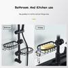 Kitchen Sink Drain Rack Sponge Storage Basket Faucet Holder Space Aluminum Soap Drainer Shelf Organizer Bathroom Accessories