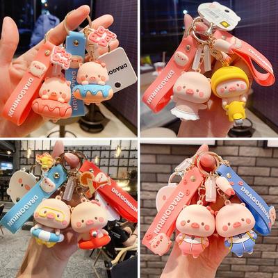 Adorable Piglet Keychain & Car Pendant: Cartoon Piglet Bag Charm