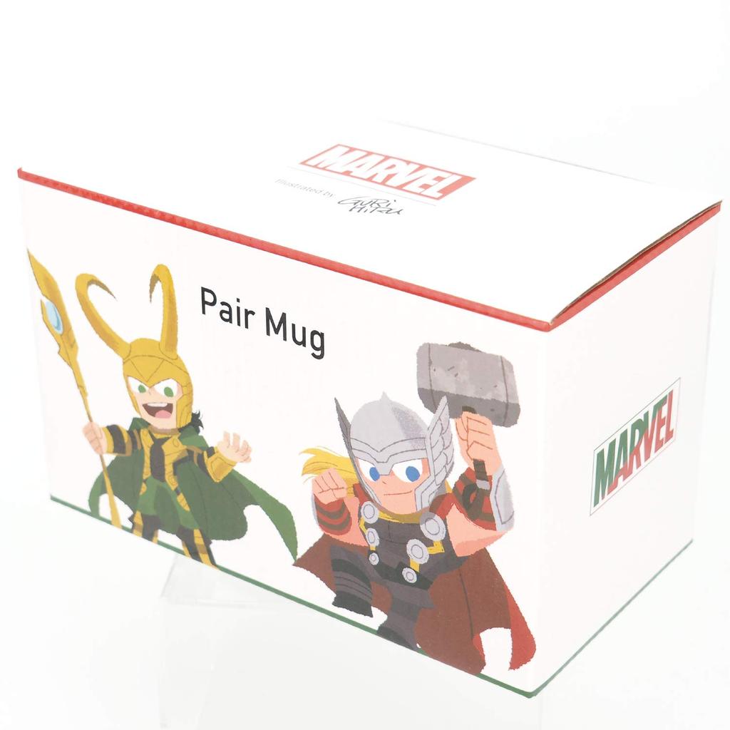 Sunart Co., Ltd. Mug Cup "Mighty Thor & Loki" 380ml Marvel (Marvel) Gurihiru Pair Mug Cup san3044-2