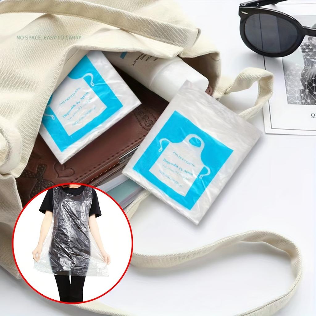 100 Stück Einwegschürze Transparent Kleidung Anti-Verschmutzung Kleidung Schutz Tuchschürze Für Erwachsene Kinder Einwegbedarf
