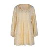 Women's Fashion Long Sleeve V-Neck Pleated Polka Dot Casual Loose High Waist Dress