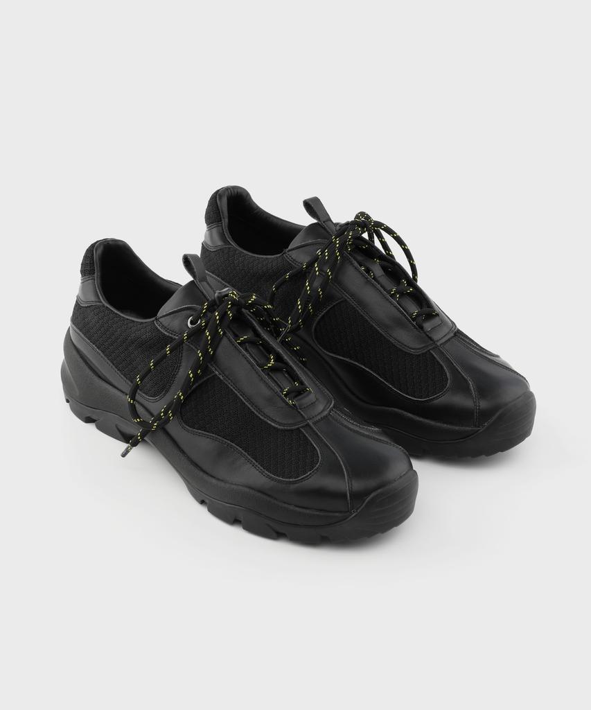 Awesomebee Skar Leather Sneakers Vibram Sole Asb603Bk