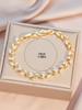 Emmaya 1 Piece Fashion Gold Leaf Bracelets for Women Shinny Marquise Cut Cubic Zirconia Bridal Wedding Party Jewelry Gifts